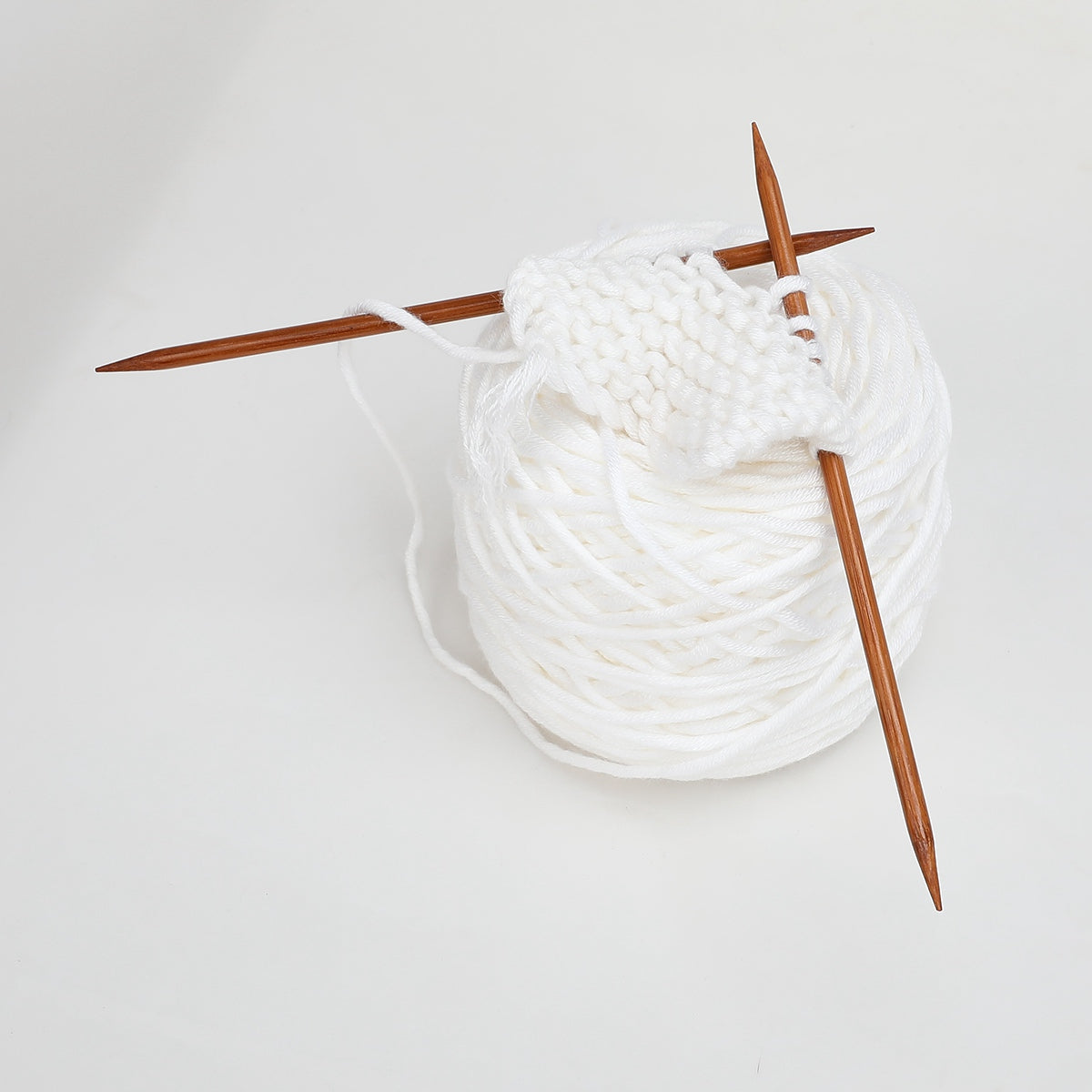 75Pcs / Set 15 Sizes Double Pointed Bamboo Knitting Needles Sweater Knitting Gloves Socks Craft Tool, Length: 20cm