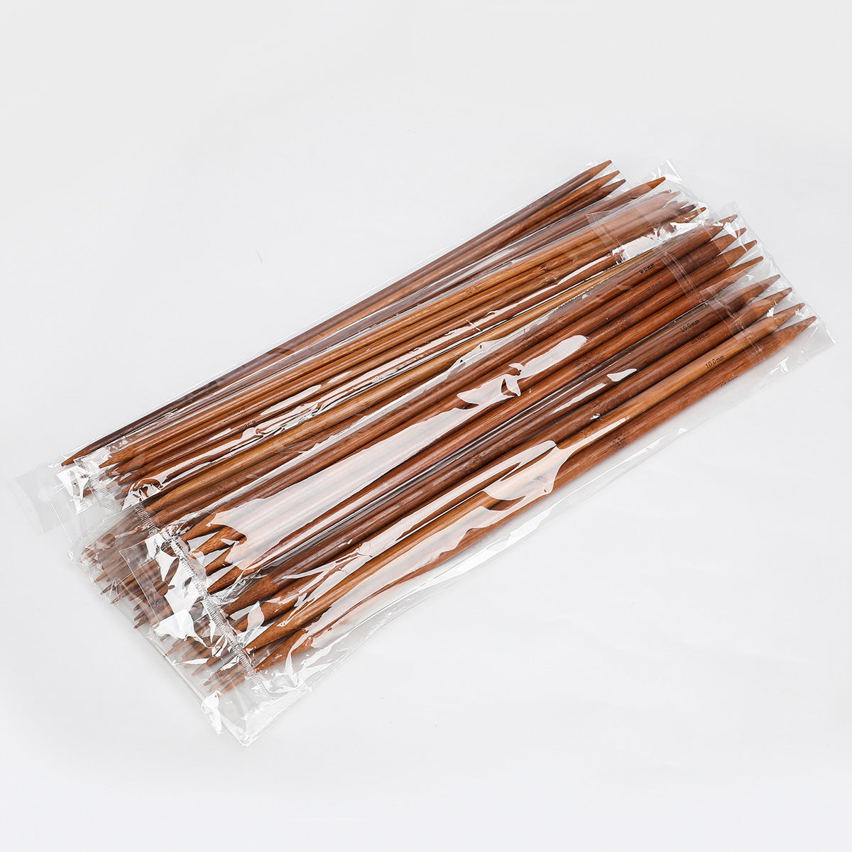 75Pcs / Set 15 Sizes Double Pointed Bamboo Knitting Needles Sweater Knitting Gloves Socks Craft Tool, Length: 20cm