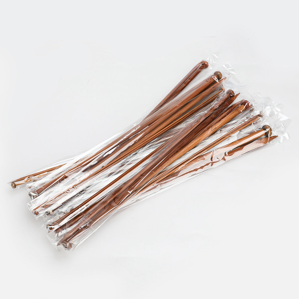 75Pcs / Set 15 Sizes Double Pointed Bamboo Knitting Needles Sweater Knitting Gloves Socks Craft Tool, Length: 20cm