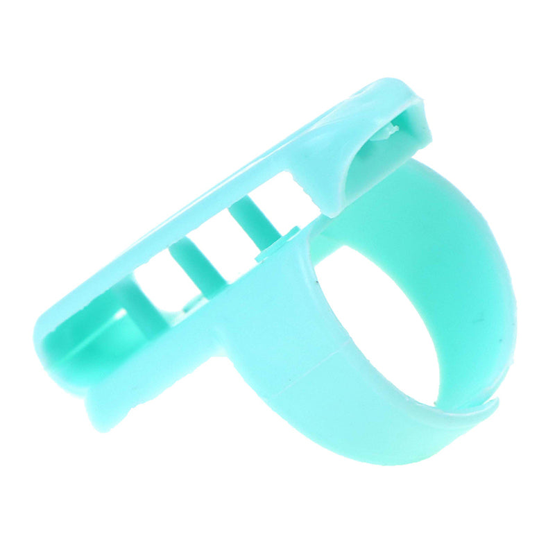 Plastic Finger Splitter Sweater Wool Knitting Tool 4 Yarn Guide Thimble Sewing Accessories - Light Green