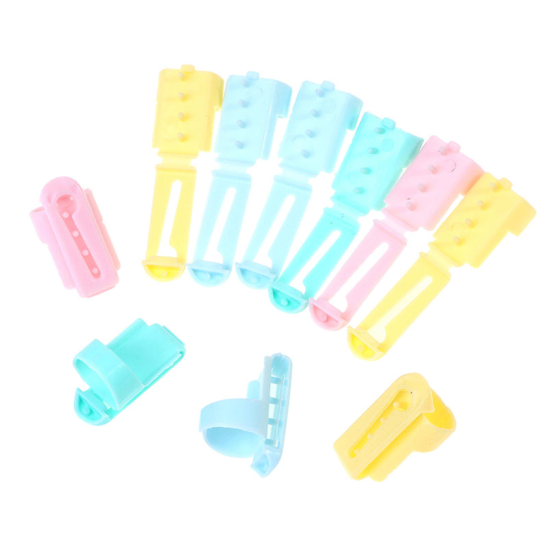Plastic Finger Splitter Sweater Wool Knitting Tool 4 Yarn Guide Thimble Sewing Accessories - Baby Blue