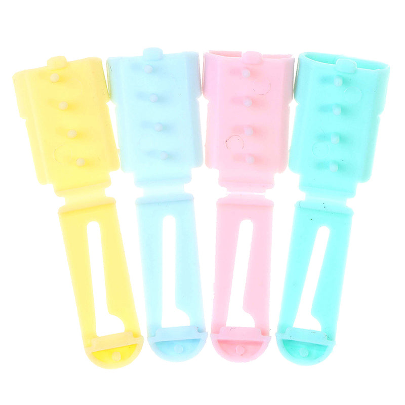 Plastic Finger Splitter Sweater Wool Knitting Tool 4 Yarn Guide Thimble Sewing Accessories - Baby Blue