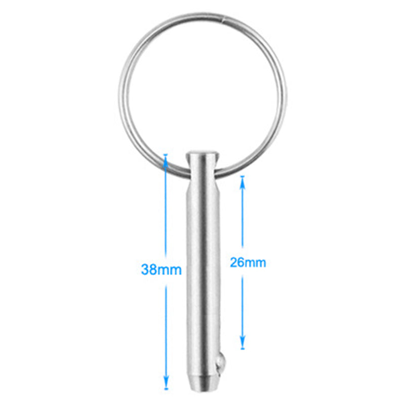 3Pcs / Set 6.3 x 38mm 316 Stainless Steel Ball Pin Quick Release Safety Pin Spring Steel Ball Pin Boat Accessories