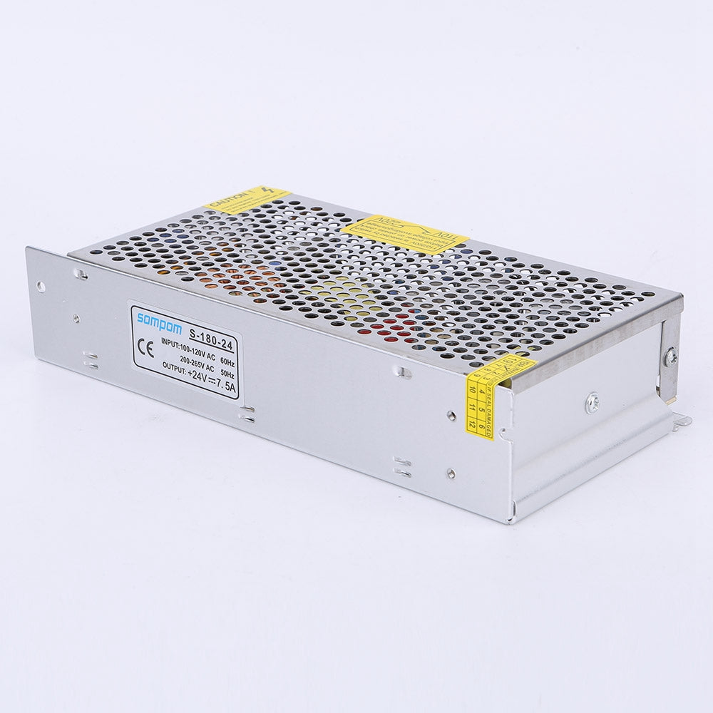 S-180-24 24V 7.5A 180W LED Strip Driver Power Supply Voltage Transformer Power Switch