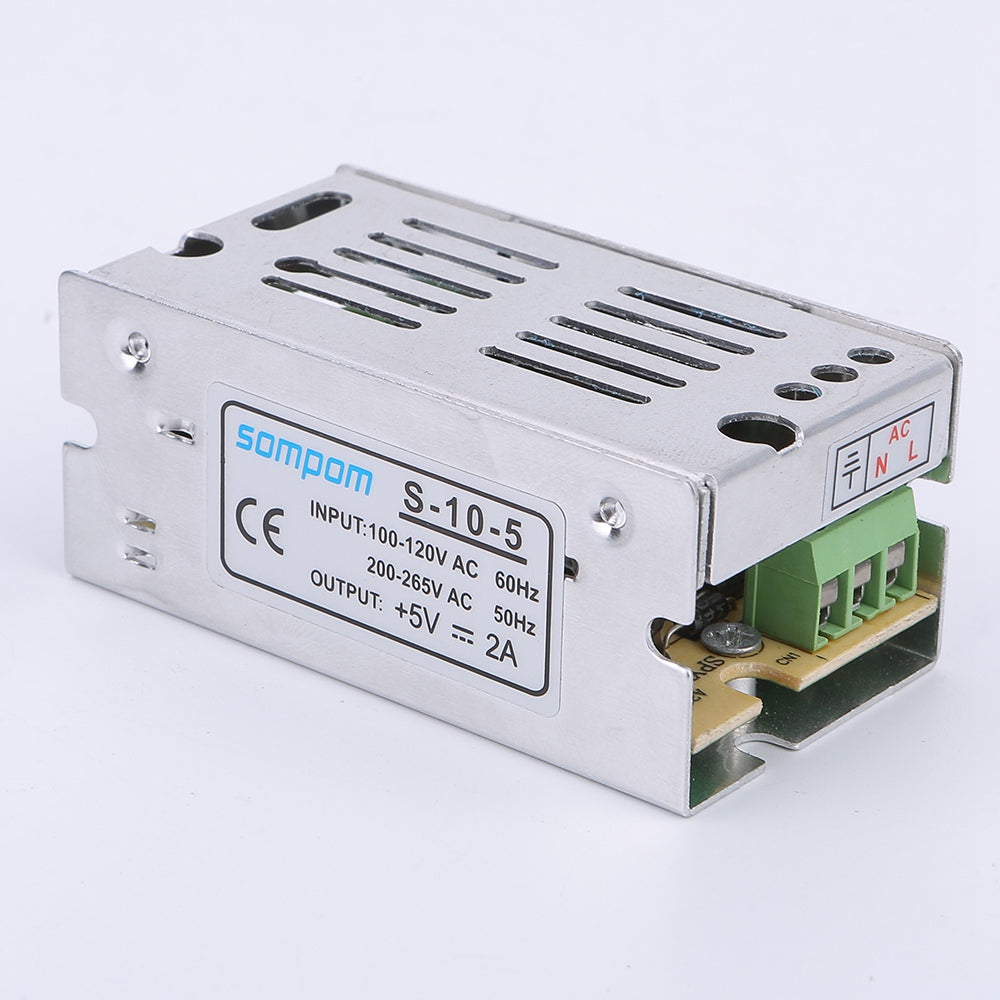 S-10-5 5V 2A 10W Power Supply LED Strip Lights Driver Fast Dissipation Aluminum Power Adapter