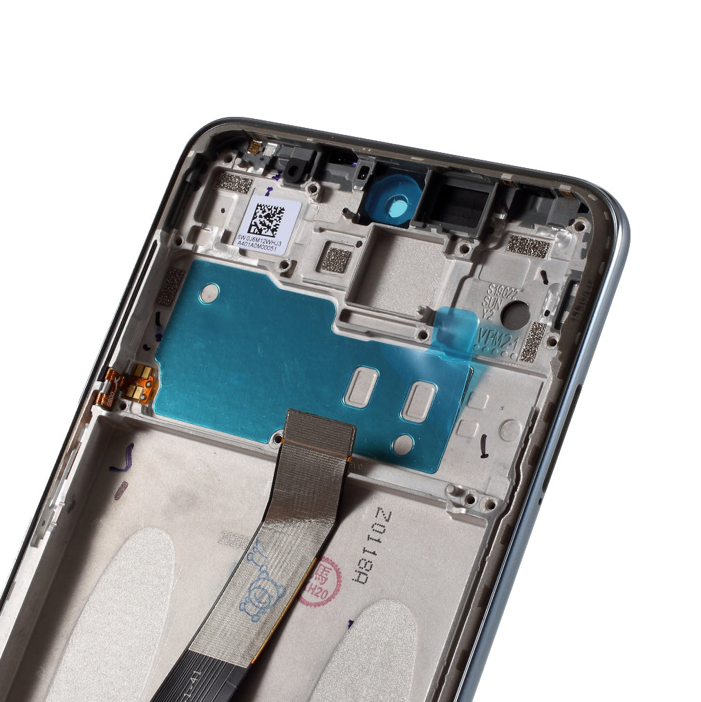 For Xiaomi Redmi Note 9S/Note 9 Pro Grade S LCD Screen and Digitizer Assembly + Frame Replace Part (without Logo) - White