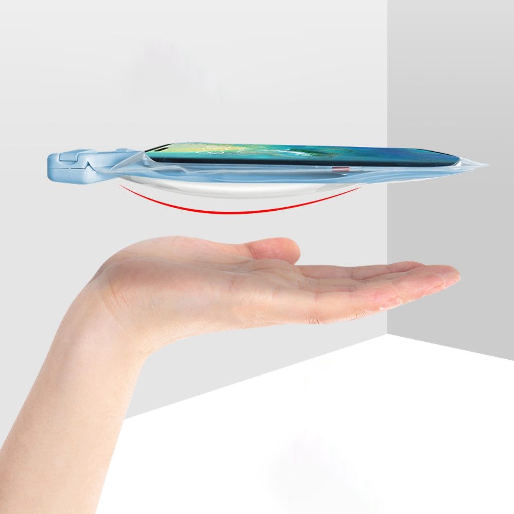 TPU Waterproof Bag for Under 7.2-inches Mobile Phone Beach Pool Phone Dry Bag with Floating Airbag - Pink