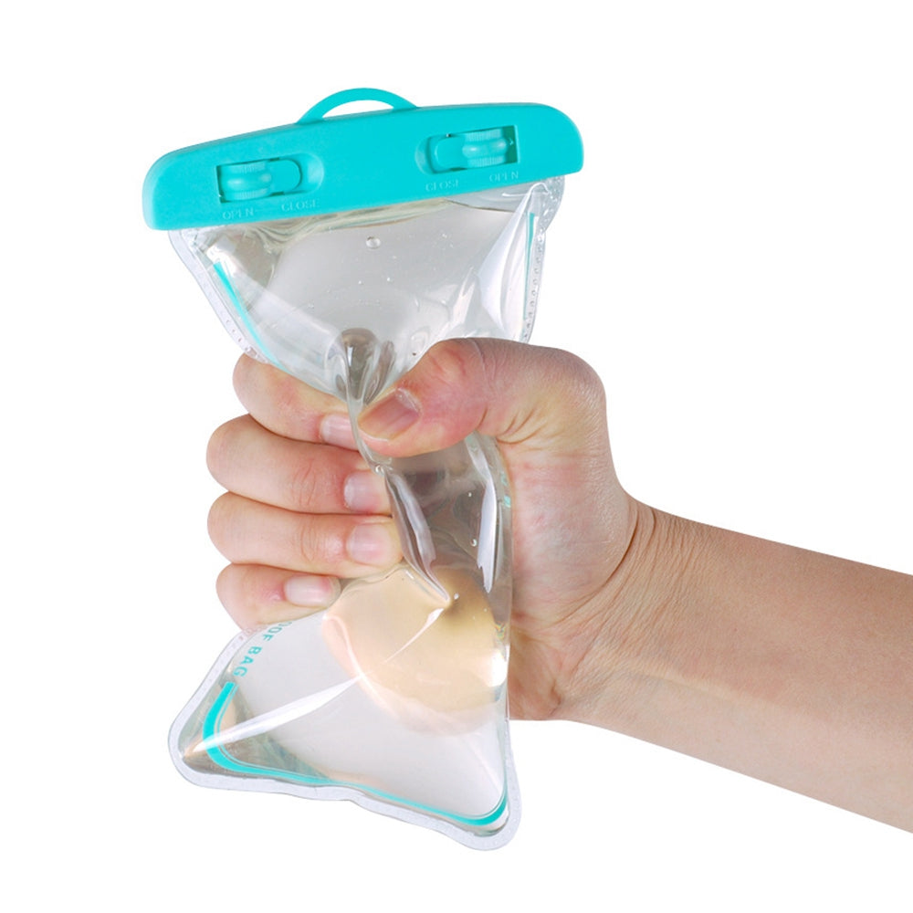 PVC Waterproof Bag with Lanyard for Under 7.2-inches Cell Phone Dry Bag for Pools, Beaches, Fishing - Macaroon Blue