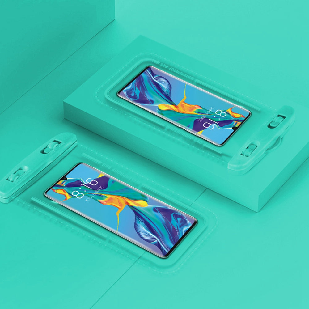 PVC Waterproof Bag with Lanyard for Under 7.2-inches Cell Phone Dry Bag for Pools, Beaches, Fishing - Pink