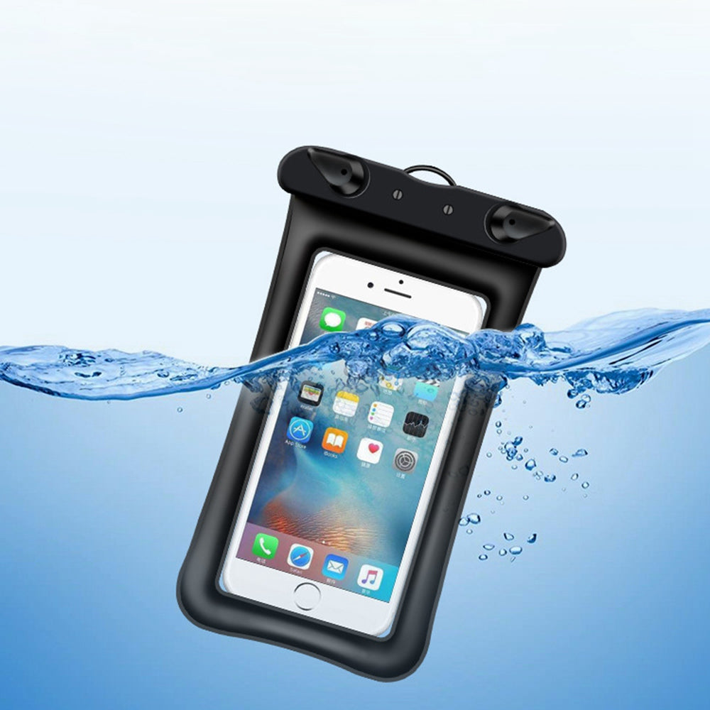 Floating Airbag Waterproof Bag for Under 7.2-inches Cell Phone Beach Pool Phone Dry Bag with Lanyard - Orange