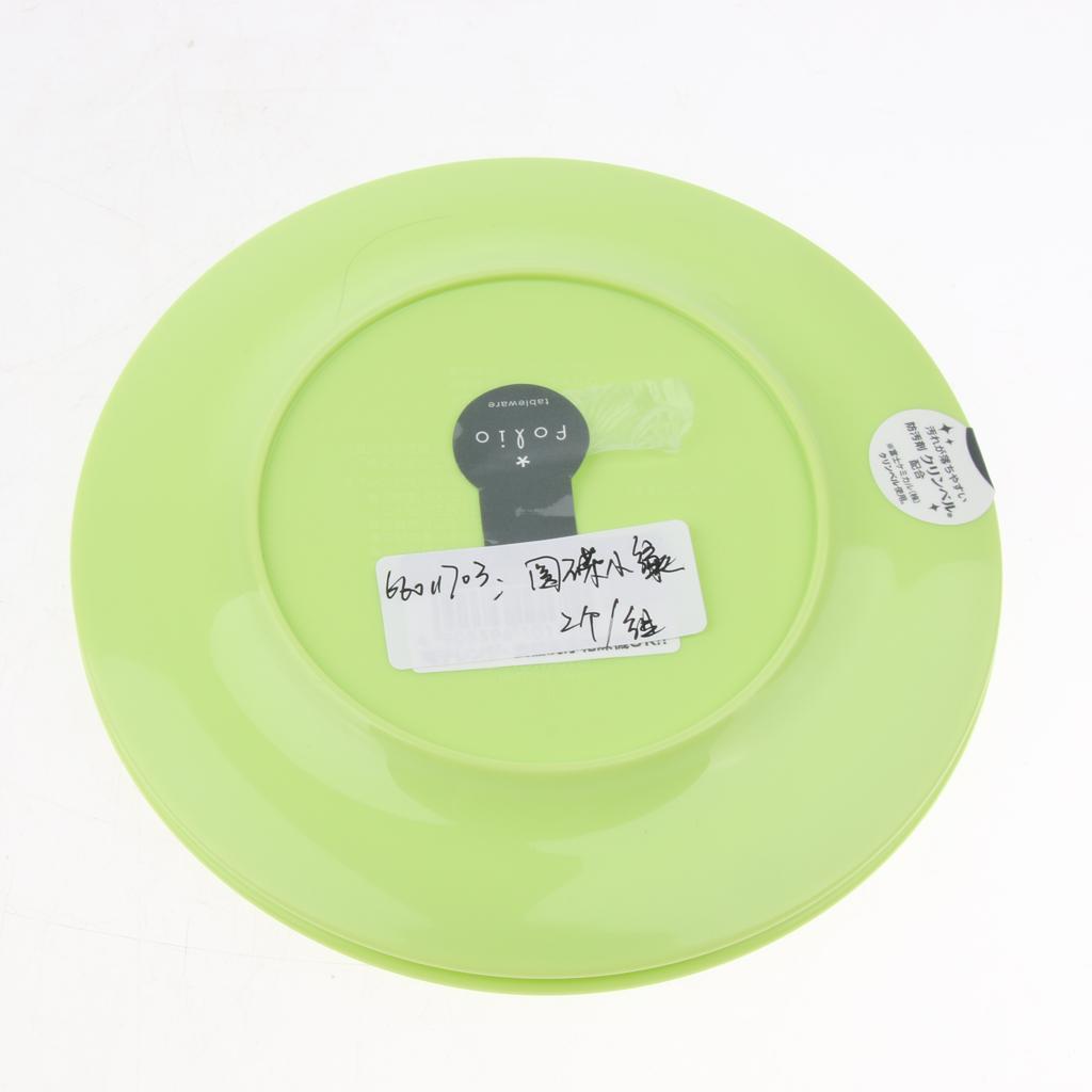 2pcs Plates Set Food Container Dishes Camping Outdoor Storage Bowl Green