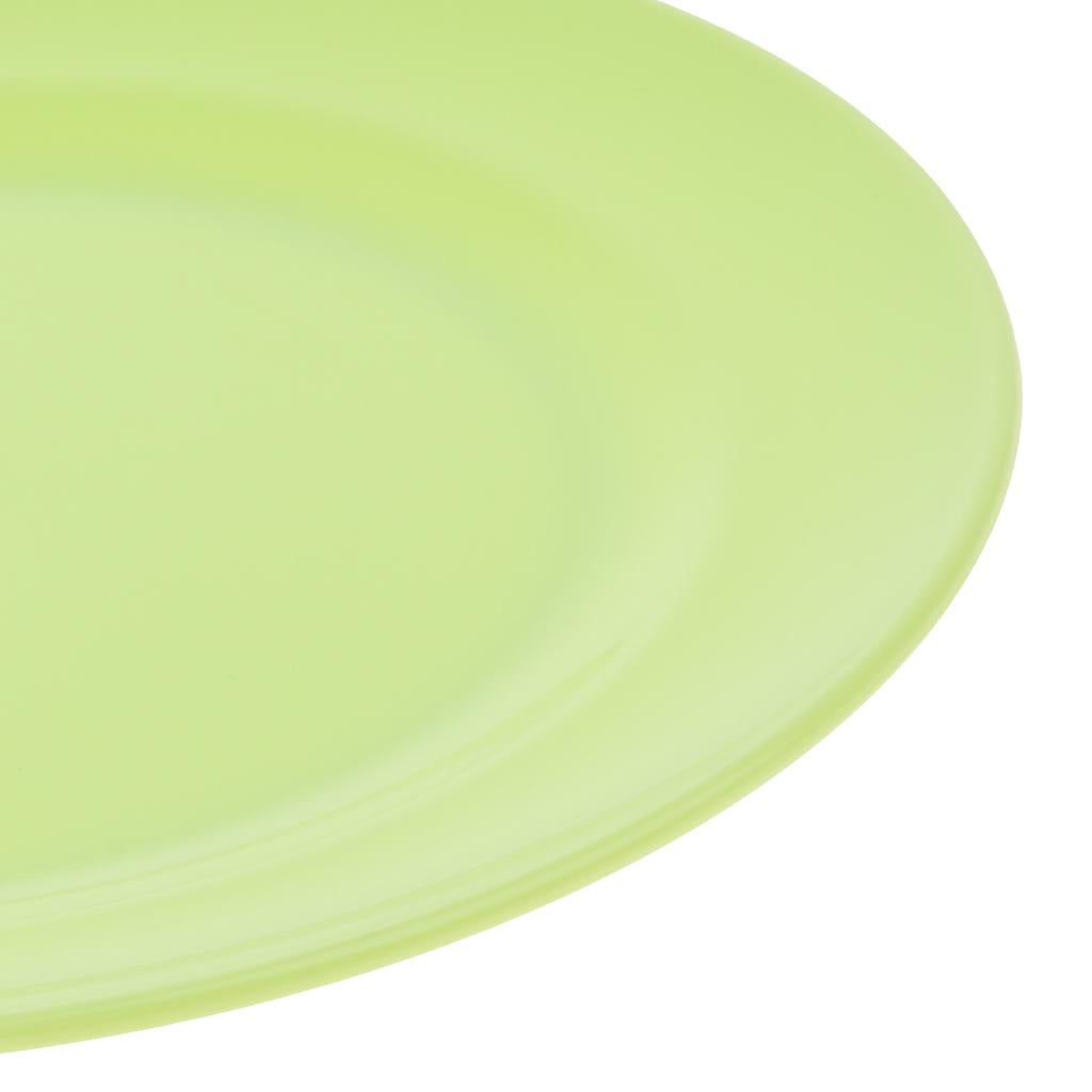 2pcs Plates Set Food Container Dishes Camping Outdoor Storage Bowl Green