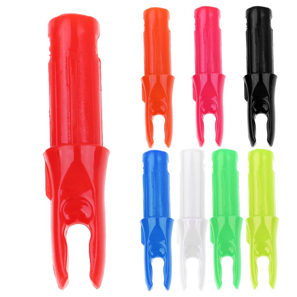 12 Pieces Plastic Archery Arrow Nocks for Arrows ID 6.2mm Red