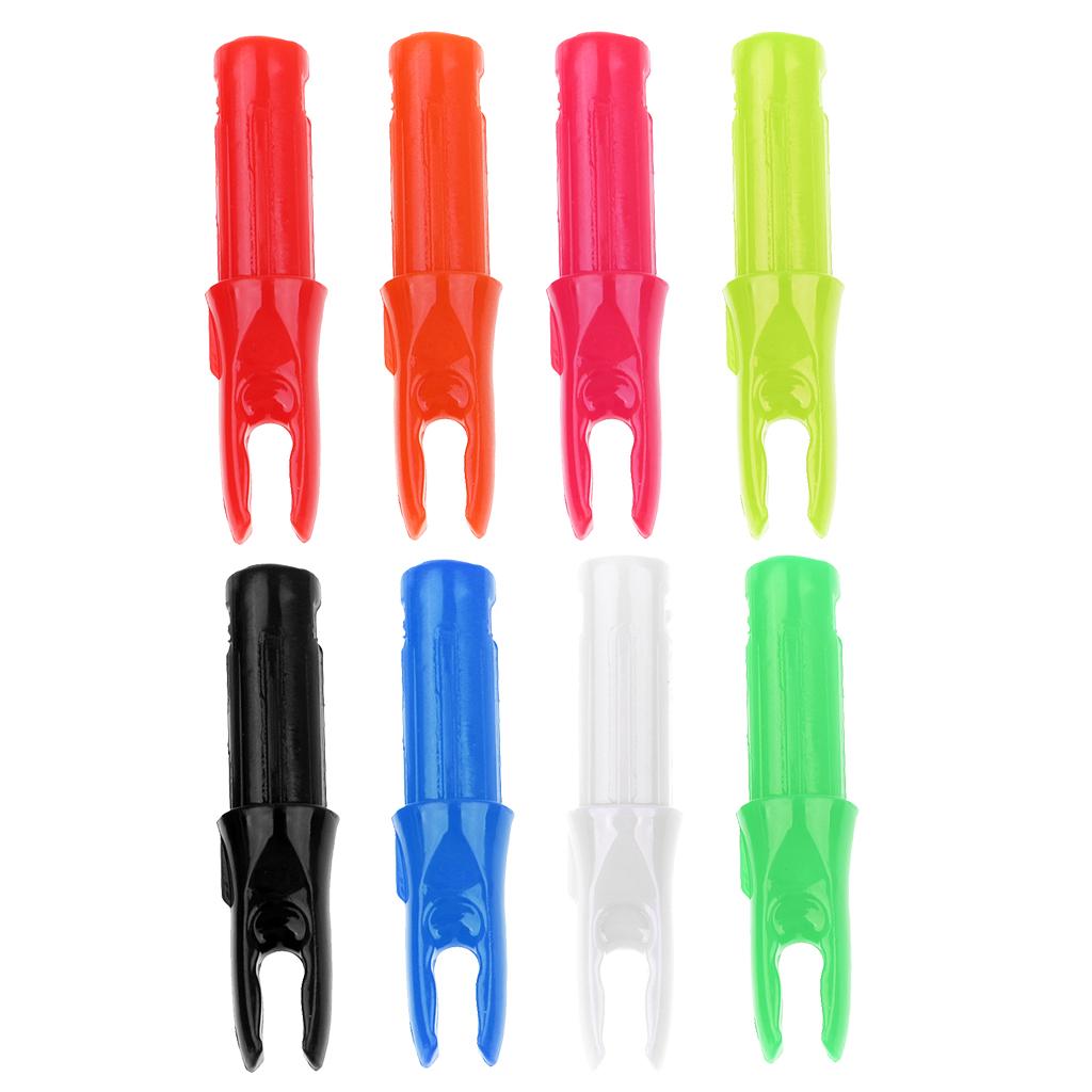 12 Pieces Plastic Archery Arrow Nocks for Arrows ID 6.2mm Red