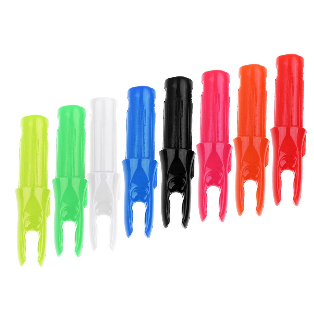 12 Pieces Plastic Archery Arrow Nocks for Arrows ID 6.2mm Red