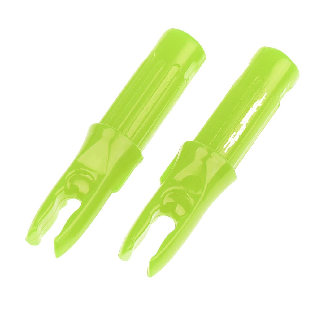 12 Pieces Plastic Archery Arrow Nocks for Arrows ID 6.2mm Yellow