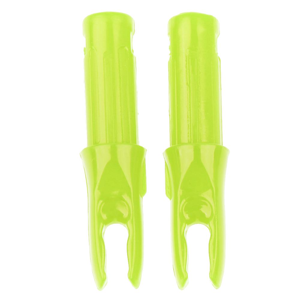 12 Pieces Plastic Archery Arrow Nocks for Arrows ID 6.2mm Yellow