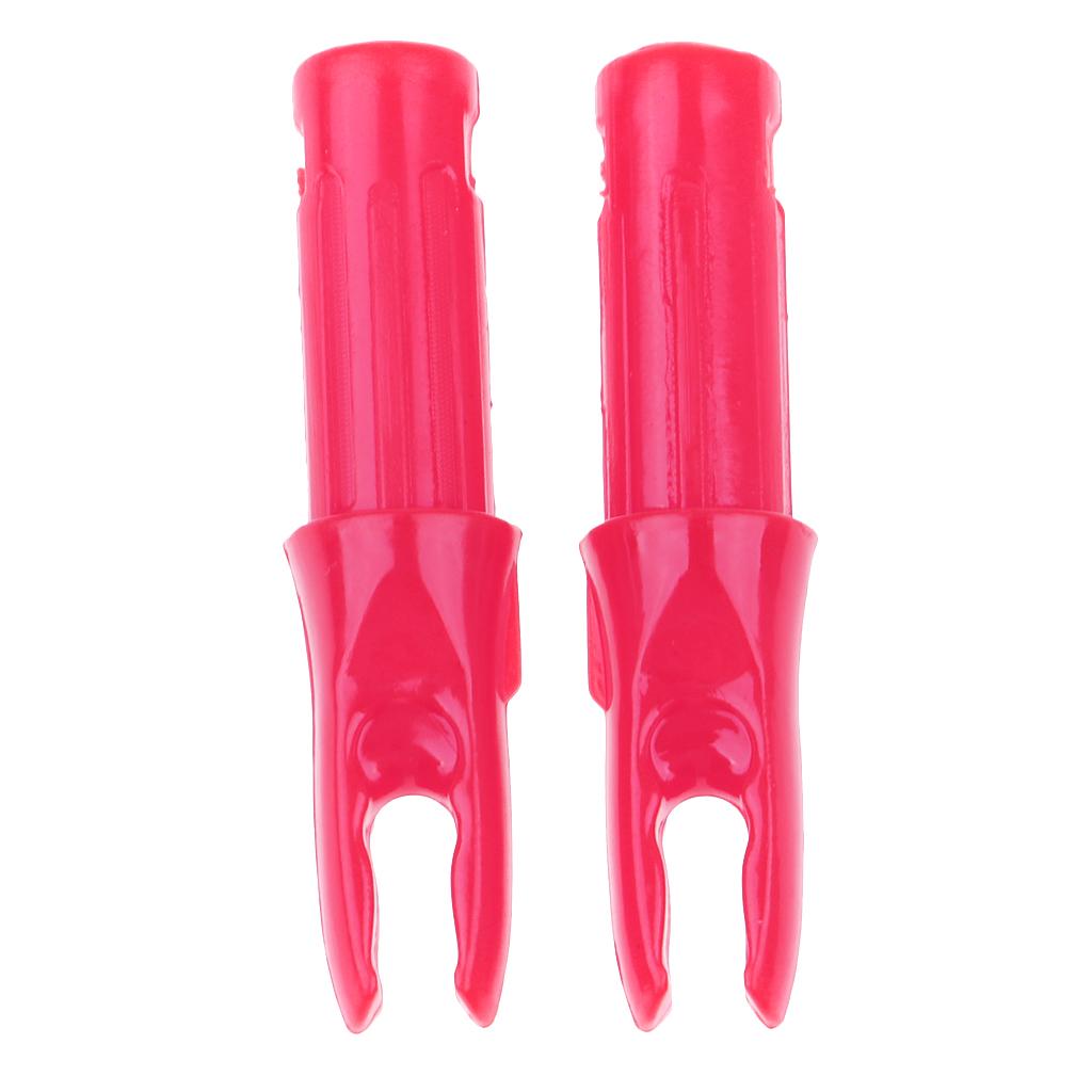 12 Pieces Plastic Archery Arrow Nocks for Arrows ID 6.2mm Pink