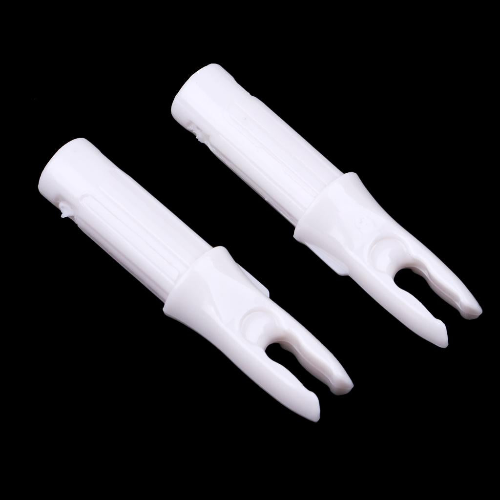 12 Pieces Plastic Archery Arrow Nocks for Arrows ID 6.2mm White