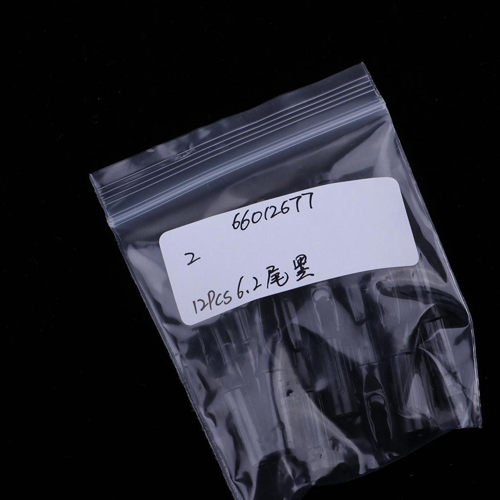 12 Pieces Plastic Archery Arrow Nocks for Arrows ID 6.2mm Black