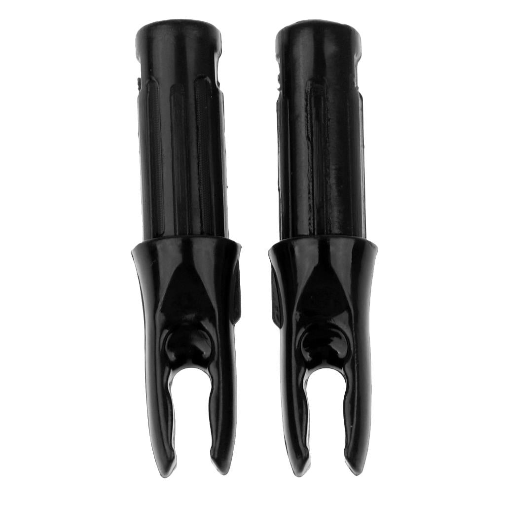 12 Pieces Plastic Archery Arrow Nocks for Arrows ID 6.2mm Black