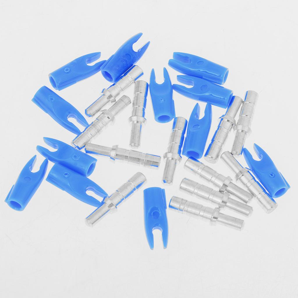 12 Pieces Plastic Archery Precision Nocks for ID 4.2mm Arrow Shaft Universal Blue