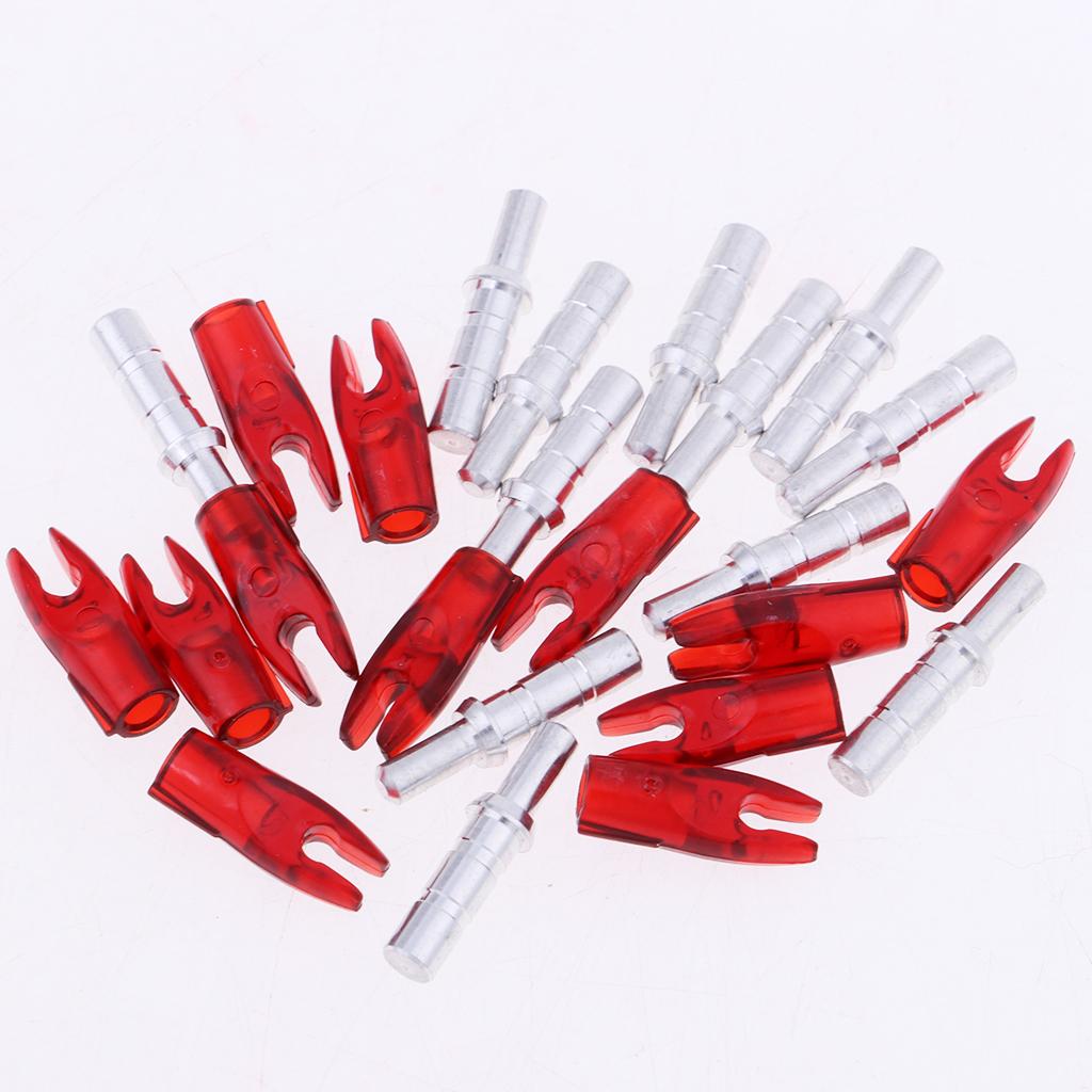 12 Pieces Plastic Archery Precision Nocks for ID 4.2mm Arrow Shaft Universal Red