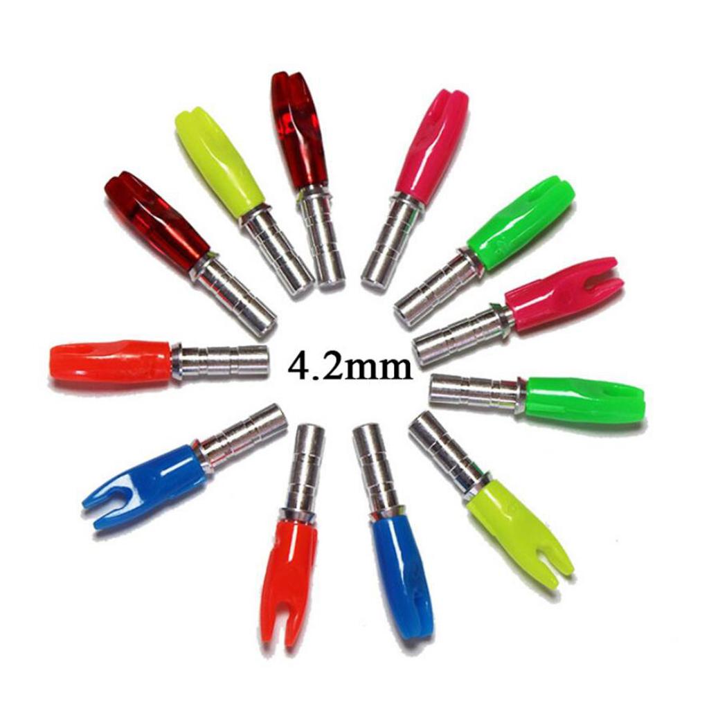 12 Pieces Plastic Archery Precision Nocks for ID 4.2mm Arrow Shaft Universal Red