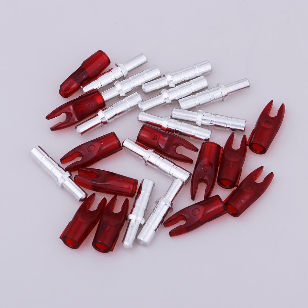 12 Pieces Plastic Archery Precision Nocks for ID 4.2mm Arrow Shaft Universal Red