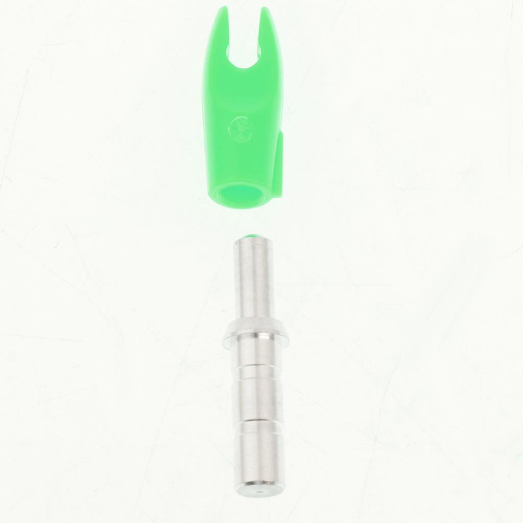 12 Pieces Plastic Archery Precision Nocks for ID 4.2mm Arrow Shaft Universal Green