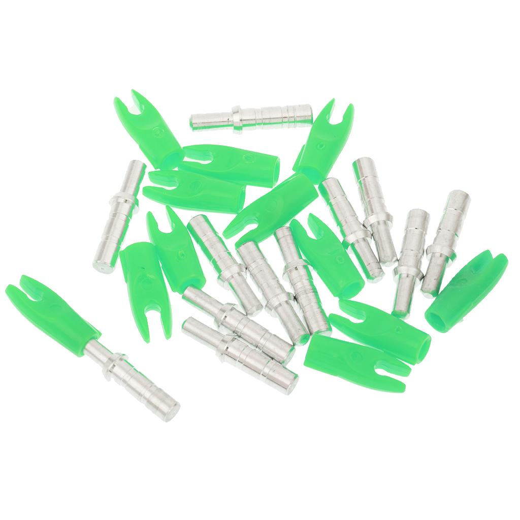 12 Pieces Plastic Archery Precision Nocks for ID 4.2mm Arrow Shaft Universal Green