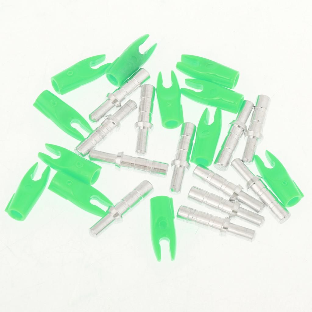 12 Pieces Plastic Archery Precision Nocks for ID 4.2mm Arrow Shaft Universal Green