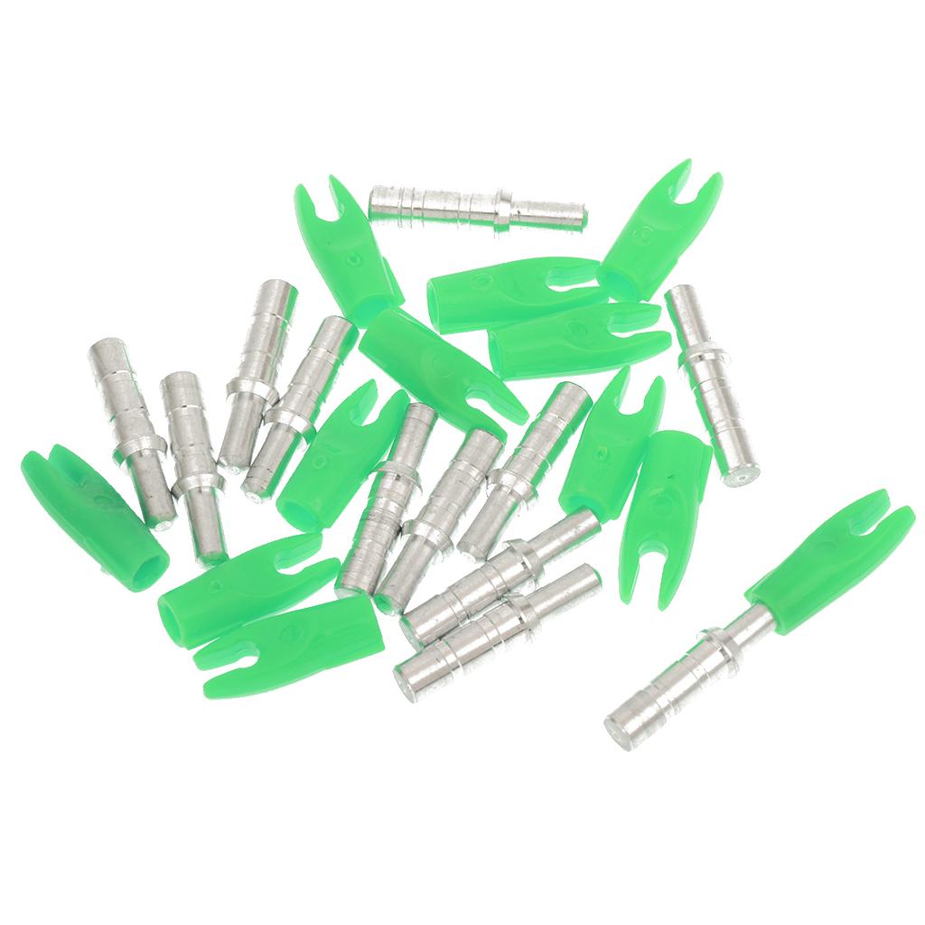 12 Pieces Plastic Archery Precision Nocks for ID 4.2mm Arrow Shaft Universal Green