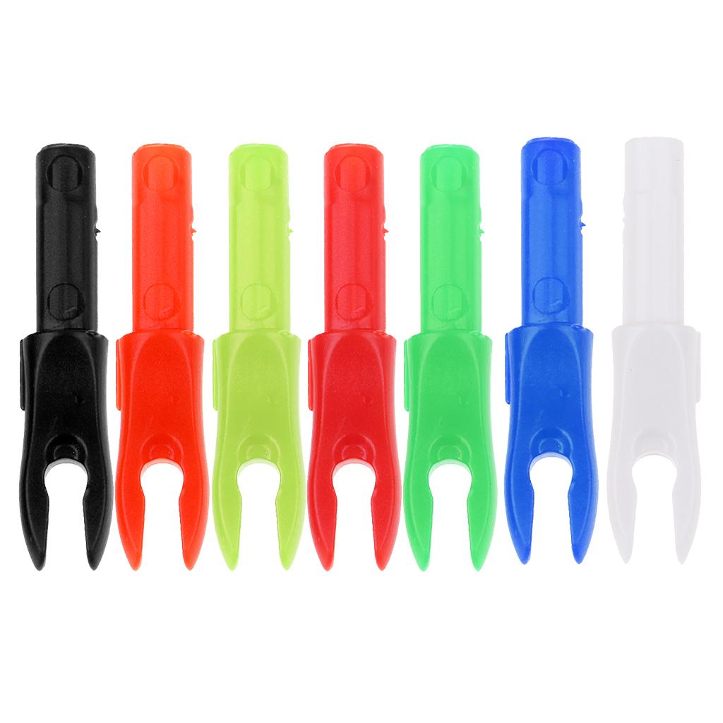 12 Pieces Plastic Archery Precision Nocks for ID 4.2mm Arrow Shaft Black