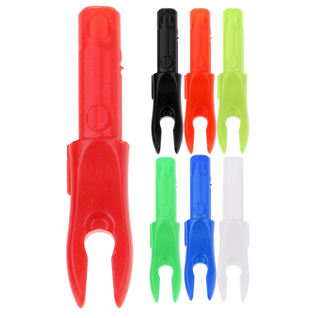 12 Pieces Plastic Archery Precision Nocks for ID 4.2mm Arrow Shaft Black