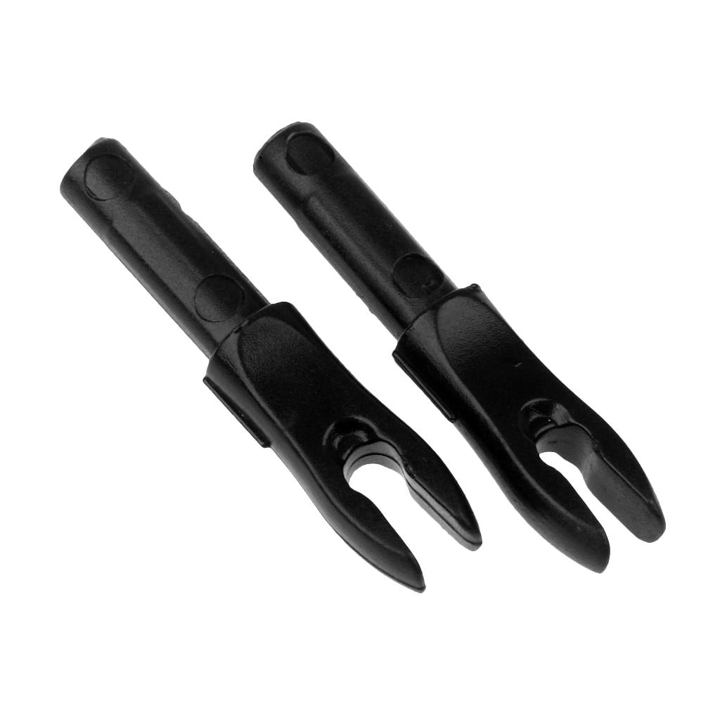 12 Pieces Plastic Archery Precision Nocks for ID 4.2mm Arrow Shaft Black