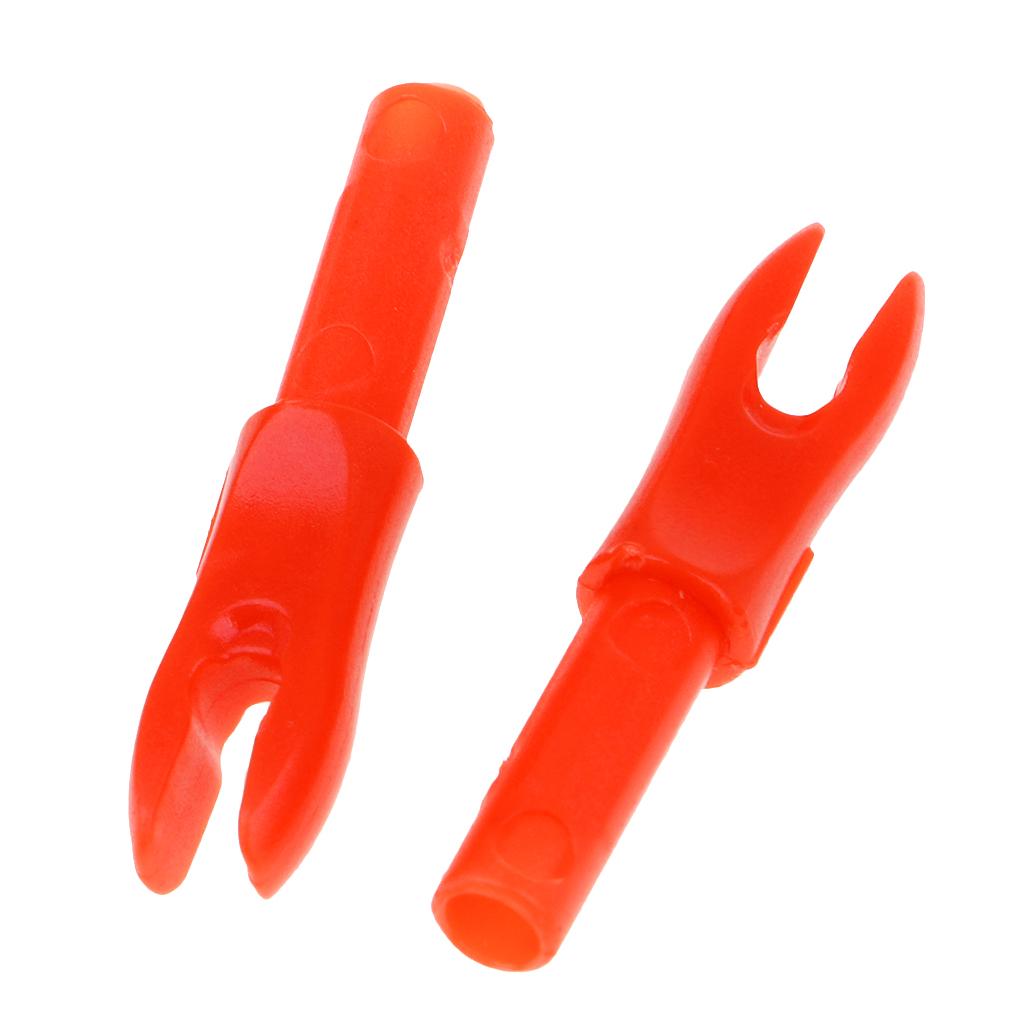 12 Pieces Plastic Archery Precision Nocks for ID 4.2mm Arrow Shaft Orange