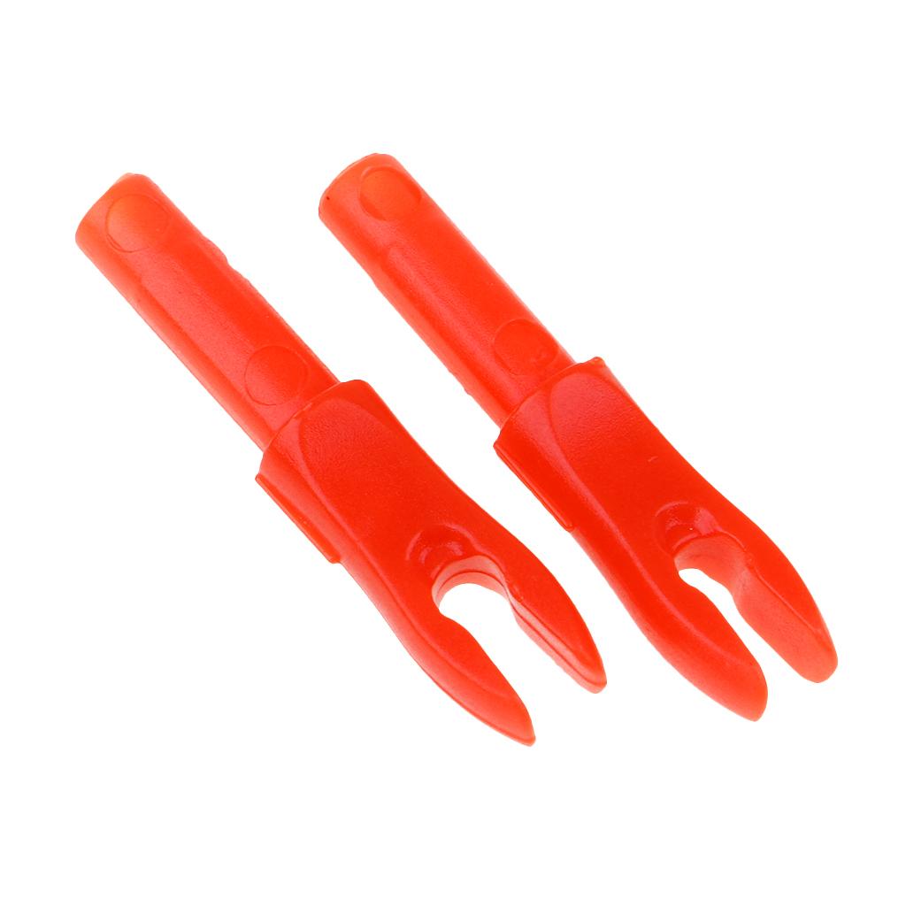 12 Pieces Plastic Archery Precision Nocks for ID 4.2mm Arrow Shaft Orange