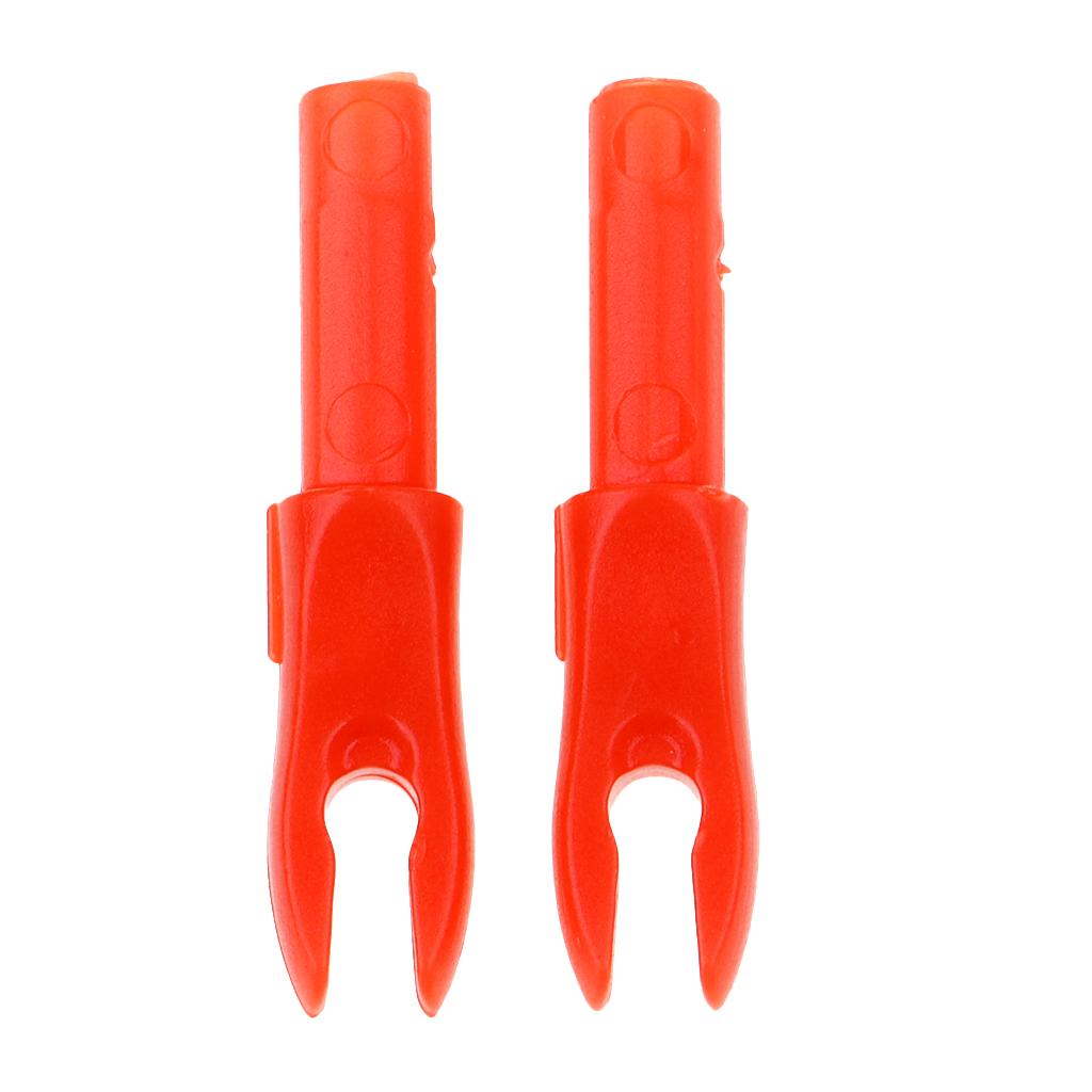 12 Pieces Plastic Archery Precision Nocks for ID 4.2mm Arrow Shaft Orange