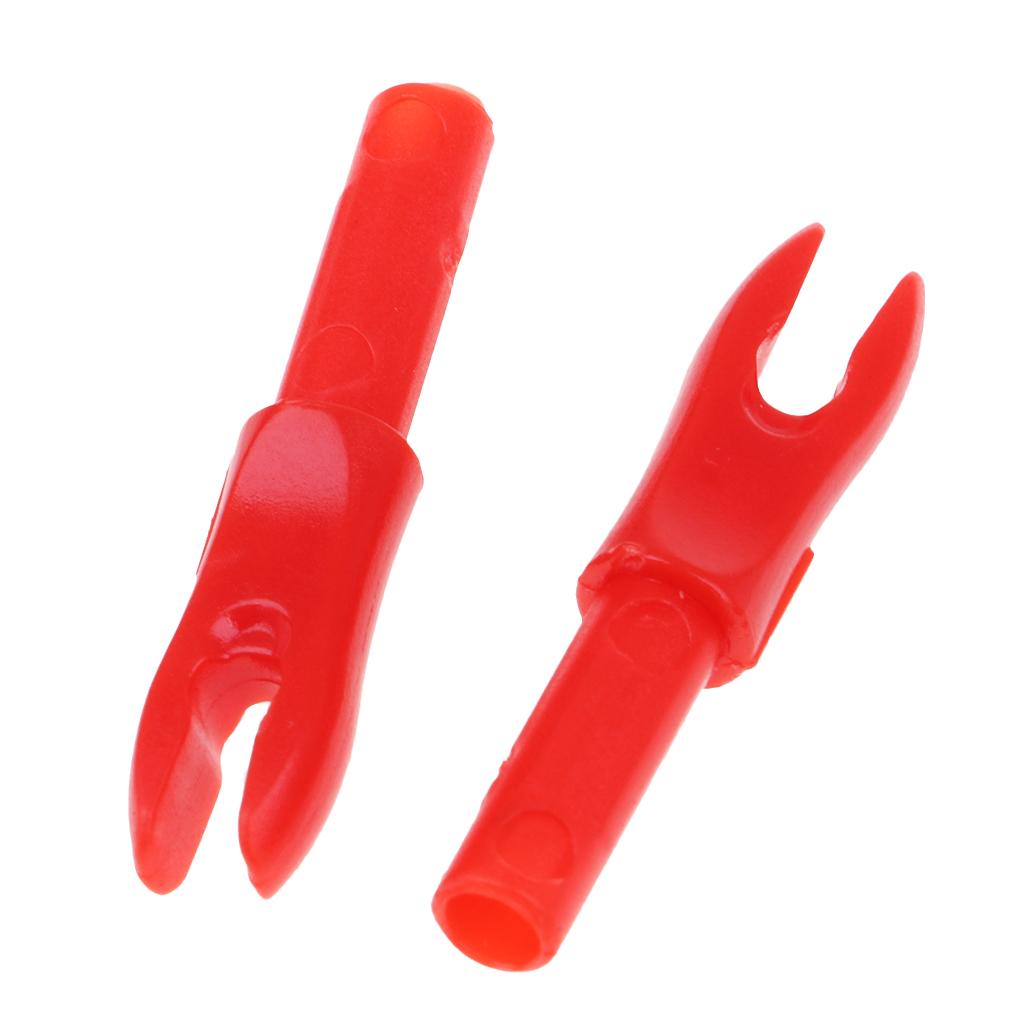 12 Pieces Plastic Archery Precision Nocks for ID 4.2mm Arrow Shaft Red