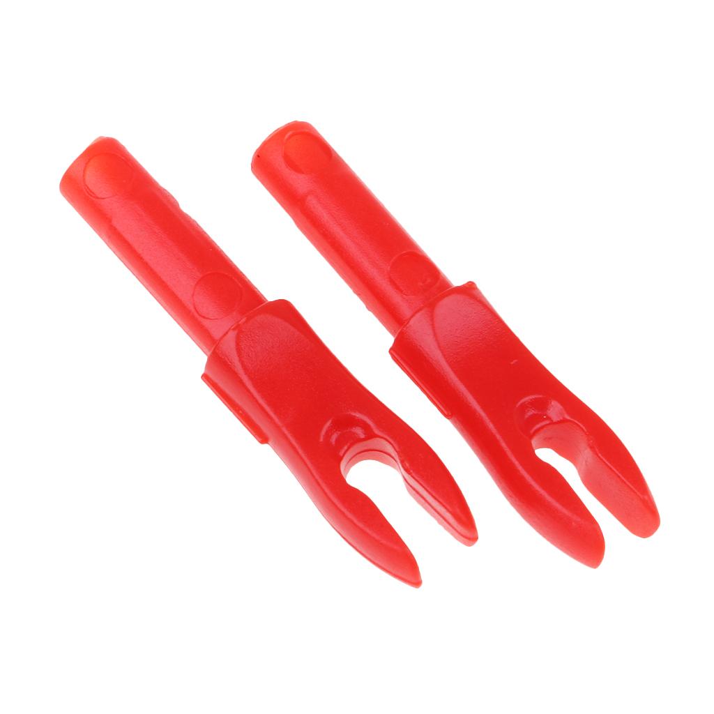 12 Pieces Plastic Archery Precision Nocks for ID 4.2mm Arrow Shaft Red