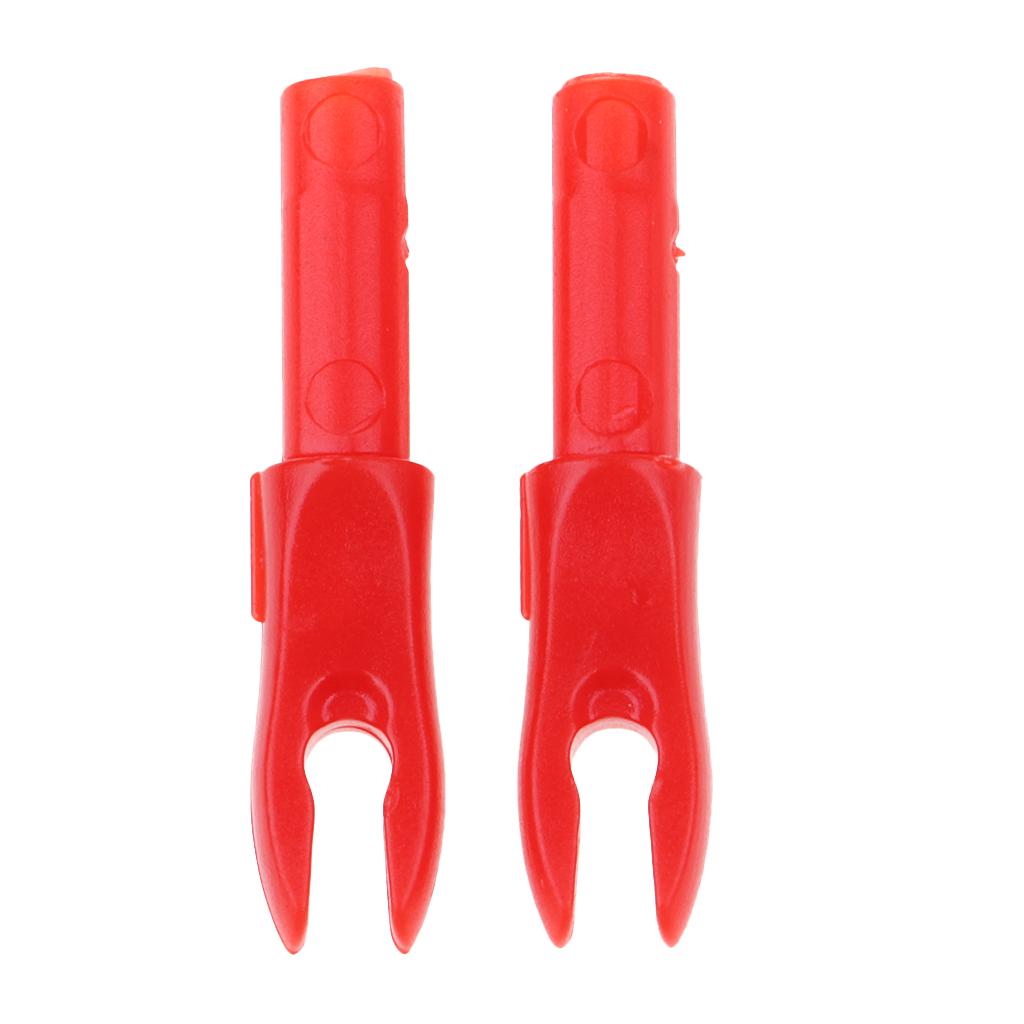 12 Pieces Plastic Archery Precision Nocks for ID 4.2mm Arrow Shaft Red