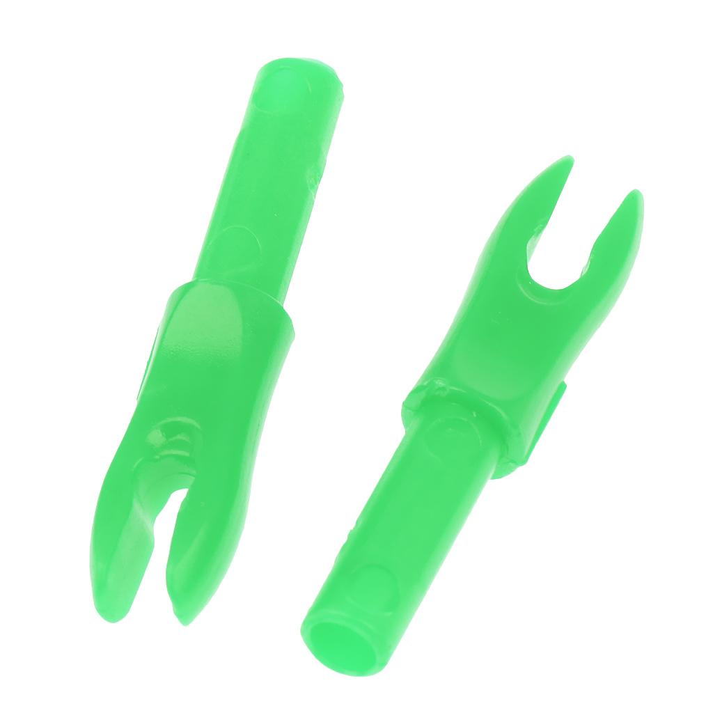 12 Pieces Plastic Archery Precision Nocks for ID 4.2mm Arrow Shaft Green