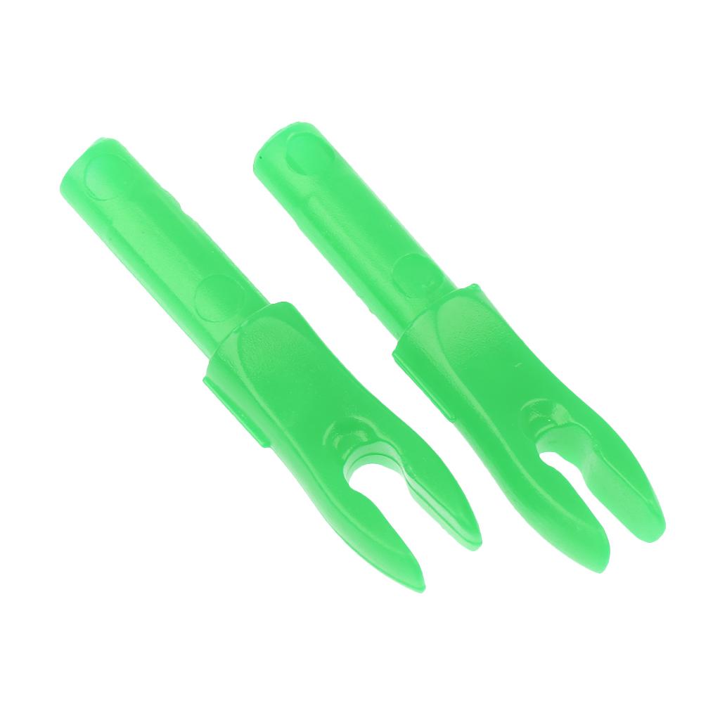 12 Pieces Plastic Archery Precision Nocks for ID 4.2mm Arrow Shaft Green