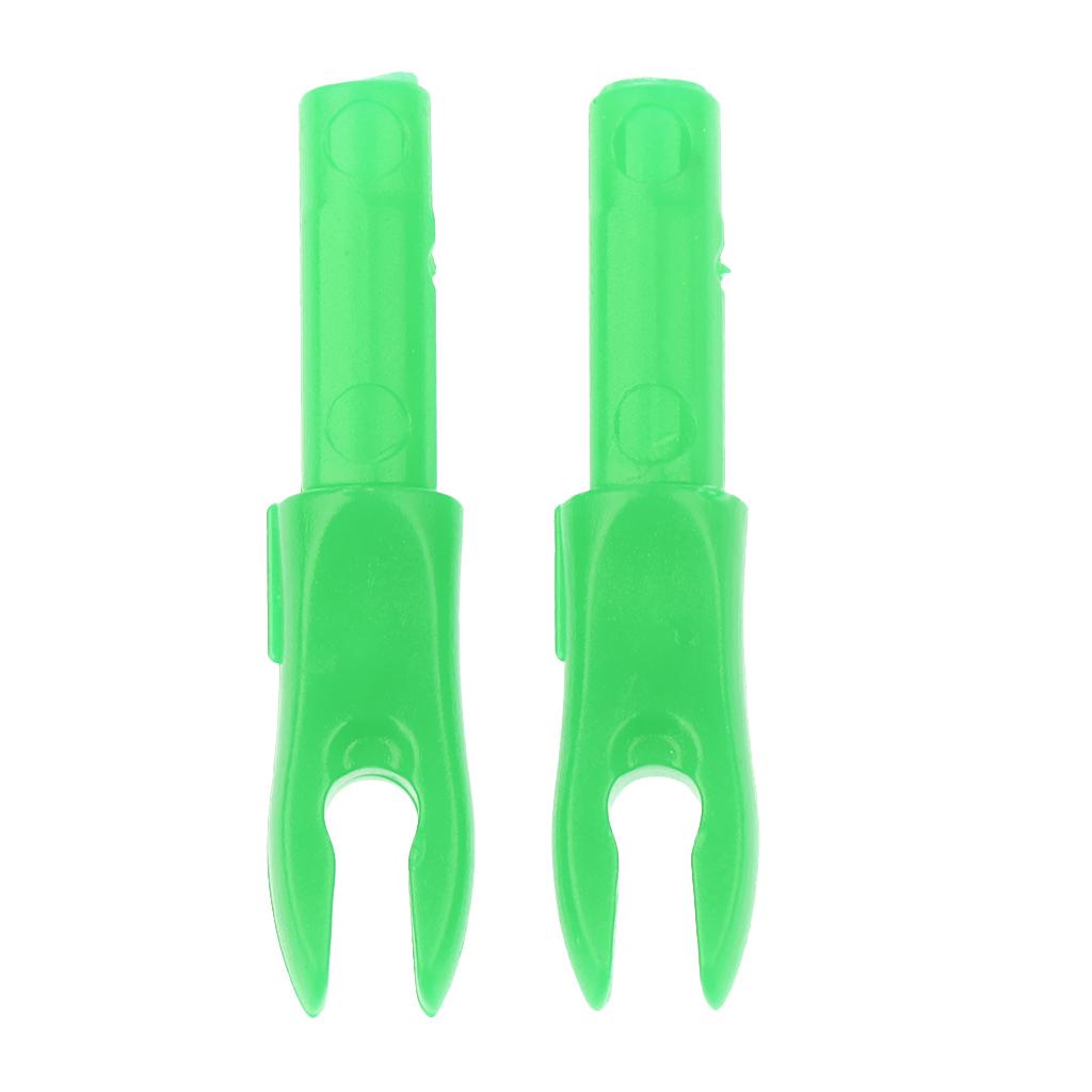 12 Pieces Plastic Archery Precision Nocks for ID 4.2mm Arrow Shaft Green