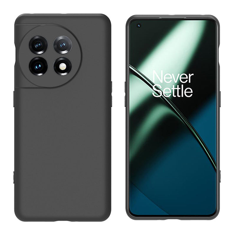 For OnePlus 11 5G Matte Black TPU Phone Case Shockproof Anti-Scratch Back Cover