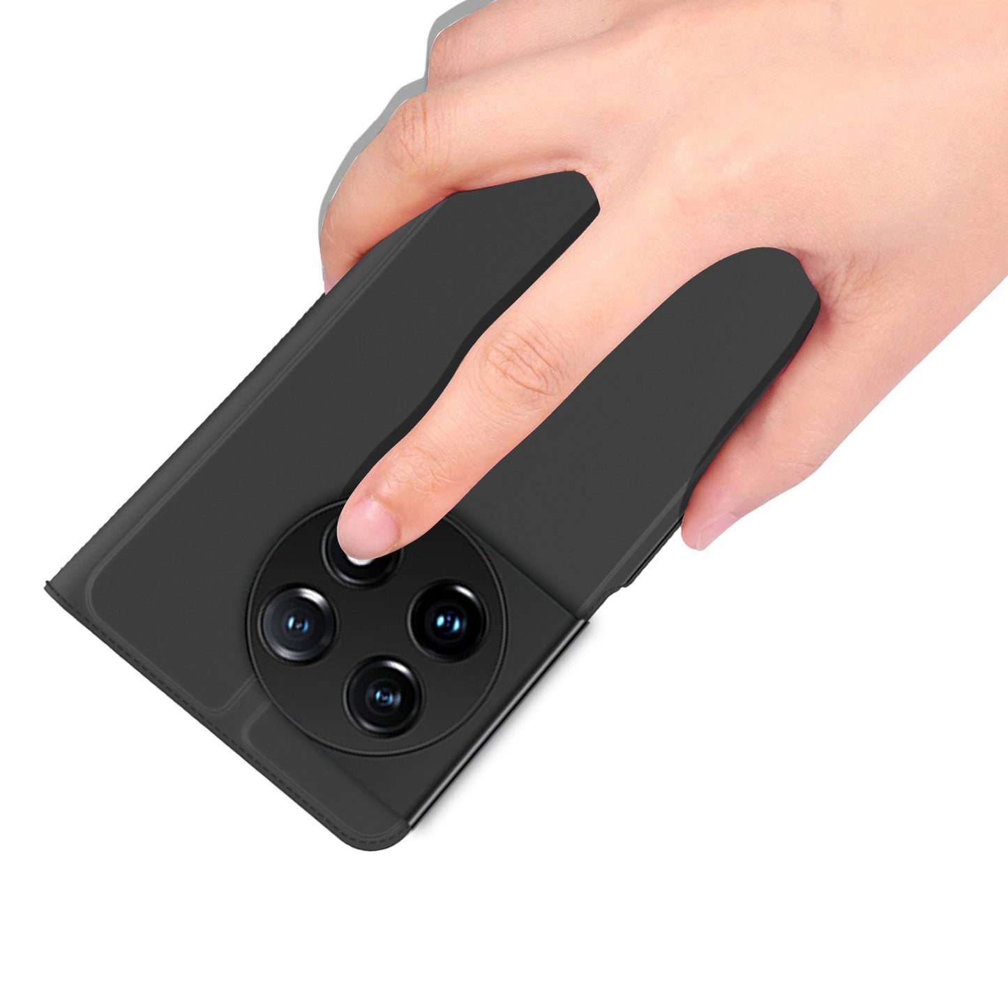 For OnePlus 11 5G Flip Folio Phone Cover Stand Card Holder PU Leather + Inner TPU Protective Magnetic Phone Case - Blue