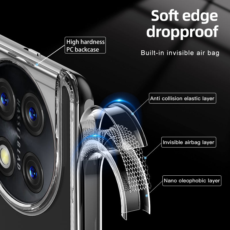 For OnePlus 11 5G Drop-proof Protective Phone Case Hard PC Soft TPU Hybrid Cover - Matte Black