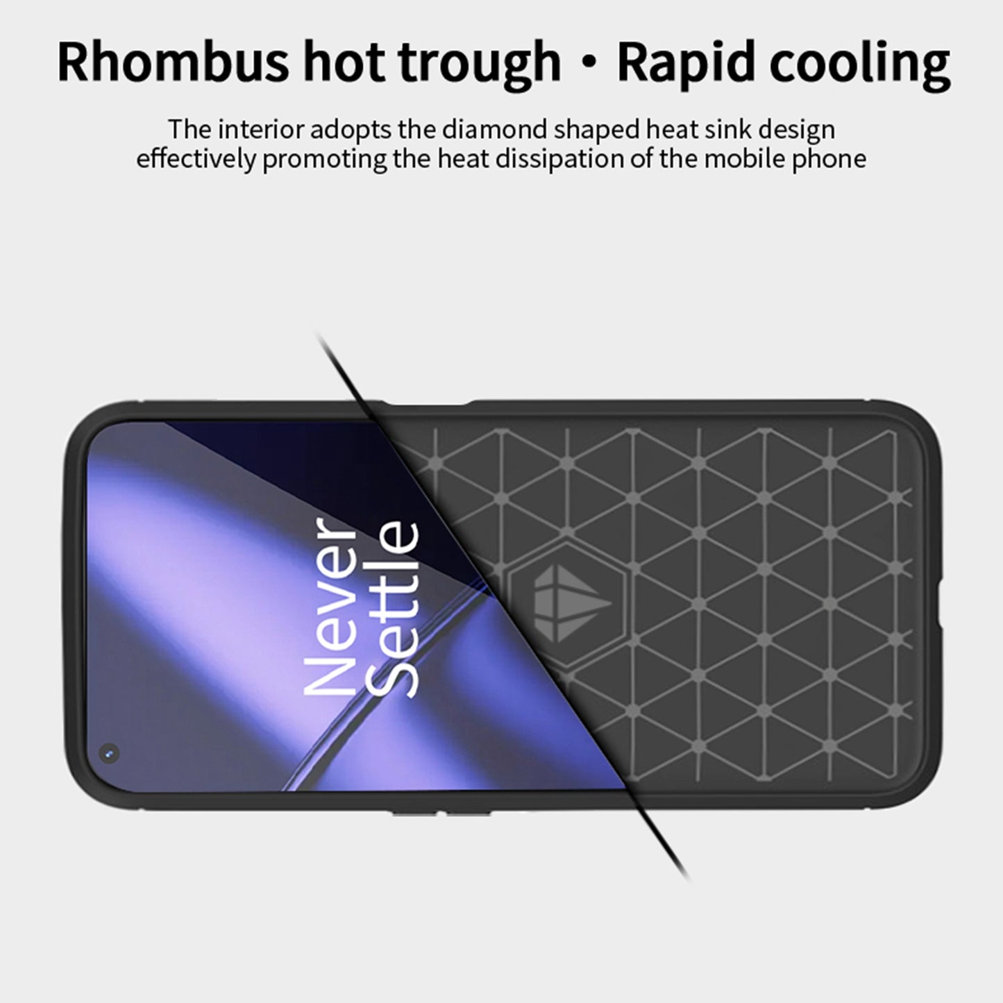 MOFI JK TPU Series-1 for OnePlus 11 5G Carbon Fiber Phone Case Drop Protection Brushed TPU Back Cover - Blue