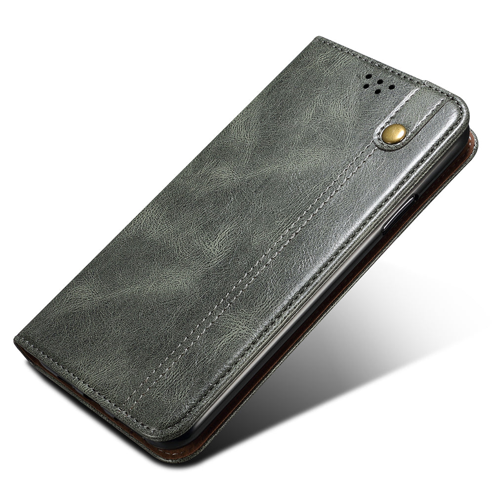 Phone Wallet Case for OnePlus Ace 2 5G / 11R 5G, Waxy Crazy Horse Texture PU Leather Phone Stand Cover - Green